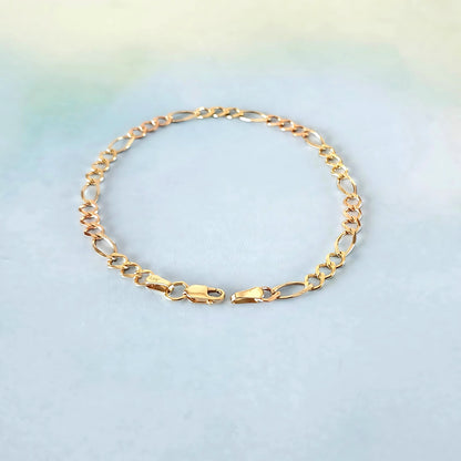14K Fiagro Bracelet (Tri-Color)